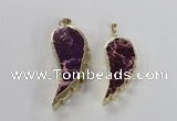 NGP2525 18*40mm - 22*55mm wing-shaped sea sediment jasper pendants