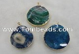 NGP2548 48*50mm - 55*55mm freeform agate gemstone pendants