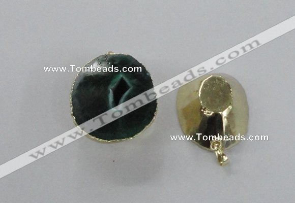 NGP2557 25*35mm - 30*40mm freeform druzy agate gemstone pendants
