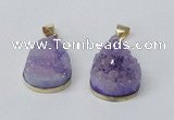 NGP2563 22*30mm teardrop druzy agate gemstone pendants