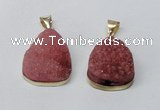 NGP2564 22*30mm teardrop druzy agate gemstone pendants