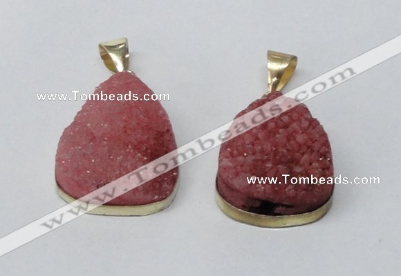 NGP2564 22*30mm teardrop druzy agate gemstone pendants