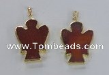 NGP2580 30*40mm angel agate gemstone pendants wholesale