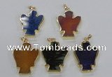 NGP2584 30*40mm angel agate gemstone pendants wholesale