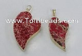 NGP2598 25*35mm - 35*45mm heart sea sediment jasper pendants