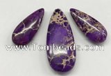 NGP261 15*30mm - 20*50mm flat teardrop sea sediment jasper pendants set