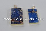 NGP2618 20*40mm - 25*45mm rectangle sea sediment jasper pendants