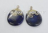 NGP2623 40*50mm oval lapis lazuli gemstone pendants wholesale