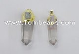 NGP2633 12*35mm - 15*45mm sticks white crystal pendants wholesale