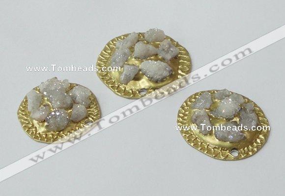 NGP2636 30*35mm - 40*55mm freeform druzy agate pendants wholesale