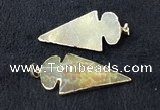 NGP2655 24*53mm - 26*55mm arrowhead agate pendants wholesale