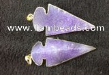 NGP2656 24*53mm - 26*55mm arrowhead agate pendants wholesale