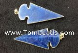 NGP2660 24*53mm - 26*55mm arrowhead agate pendants wholesale