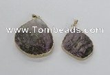 NGP2675 25*35mm - 40*45mm freeform tourmaline gemstone pendants