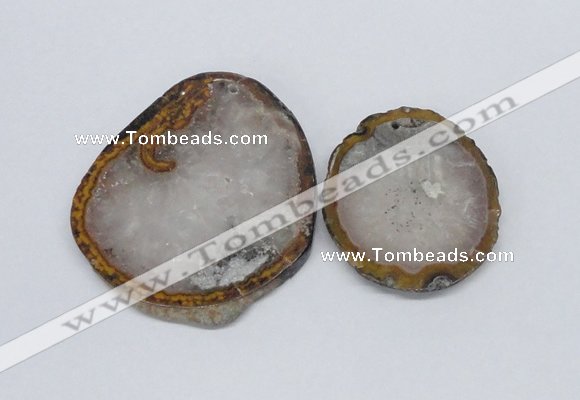 NGP2710 45*50mm - 55*75mm freeform druzy agate pendants