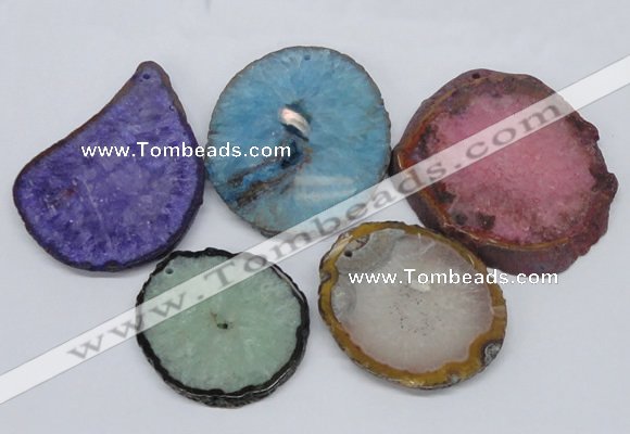 NGP2716 45*50mm - 55*75mm freeform druzy agate pendants