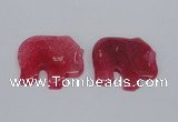 NGP2722 45*55mm elephant agate gemstone pendants wholesale