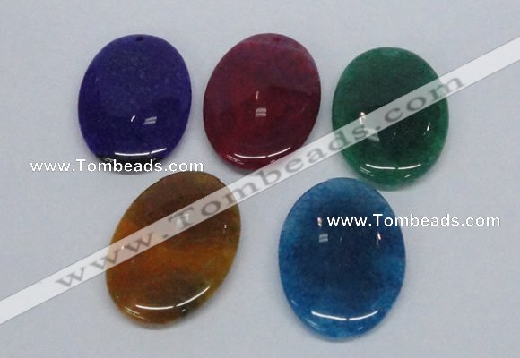 NGP2751 35*50mm oval agate gemstone pendants wholesale