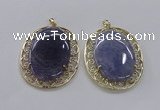 NGP2756 50*60mm oval agate gemstone pendants wholesale