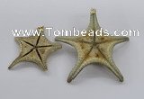 NGP2761 50*55mm - 75*85mm starfish pendants wholesale