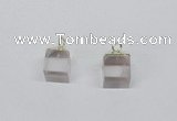 NGP2778 10*12mm - 12*14mm cube white crystal gemstone pendants