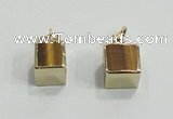NGP2780 10*12mm - 12*14mm cube yellow tiger eye gemstone pendants