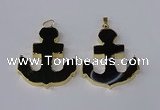 NGP2783 40*50mm anchor agate gemstone pendants wholesale