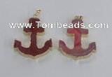 NGP2786 40*50mm anchor agate gemstone pendants wholesale