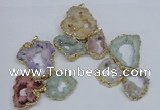 NGP2792 25*30mm - 40*45mm freeform druzy agate pendants