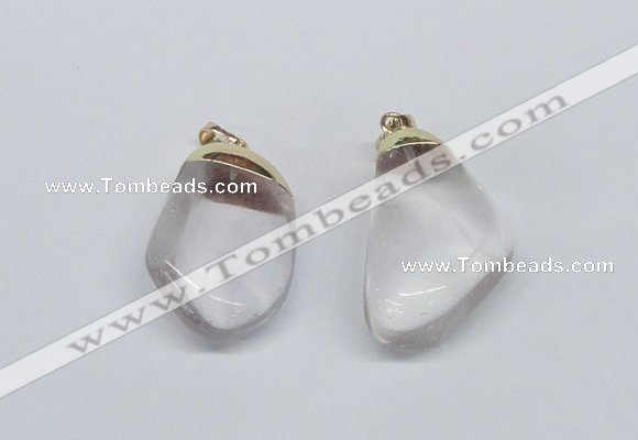 NGP2794 15*30mm - 25*35mm freeform crystal glass pendants wholesale