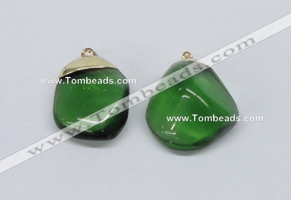 NGP2799 15*30mm - 25*35mm freeform crystal glass pendants wholesale