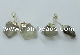 NGP2806 18*25mm - 20*25mm nuggets lemon quartz pendants wholesale