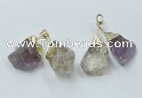 NGP2810 18*25mm - 20*25mm nuggets mixed quartz pendants wholesale