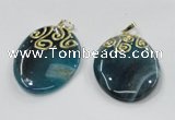 NGP2831 30*35mm - 35*45mm freeform agate gemstone pendants wholesale