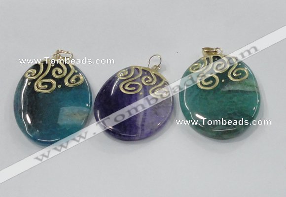 NGP2834 30*35mm - 35*45mm freeform agate gemstone pendants wholesale