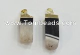 NGP2842 8*20mm - 12*40mm sticks druzy agate gemstone pendants