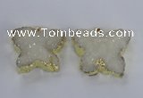 NGP2870 40*50mm - 45*55mm butterfly druzy agate pendants wholesale