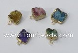 NGP2895 8*10mm - 10*12mm freeform druzy agate pendants