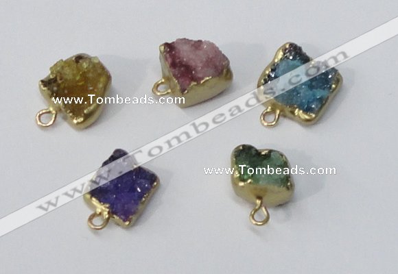 NGP2895 8*10mm - 10*12mm freeform druzy agate pendants