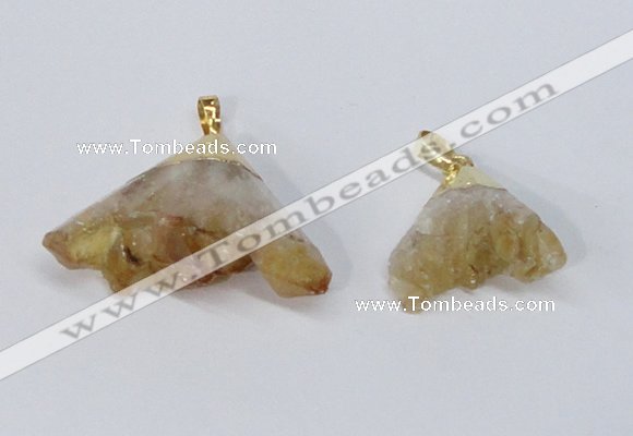 NGP2900 20*25mm - 25*40mm freeform citrine gemstone pendants