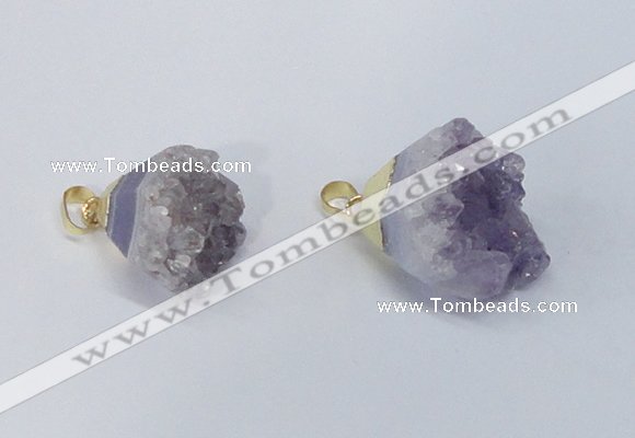 NGP2901 20*25mm - 25*30mm freeform amethyst gemstone pendants