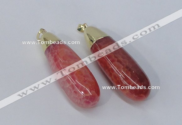 NGP2920 16*58mm - 18*60mm teardrop agate gemstone pendants