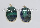 NGP2929 30*50mm - 32*52mm oval chrysocolla pendants