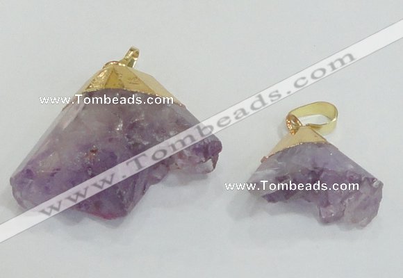 NGP2949 20*25mm – 25*40mm freeform amethyst gemstone pendants