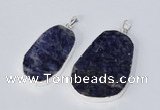 NGP2957 25*35mm - 35*45mm freeform sodalite pendants wholesale