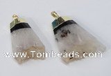 NGP2961 20*35mm - 30*45mm freeform druzy agate pendants