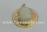 NGP2987 50mm - 52mm freeform druzy agate pendants