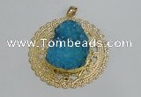 NGP2991 50mm - 52mm freeform druzy agate pendants