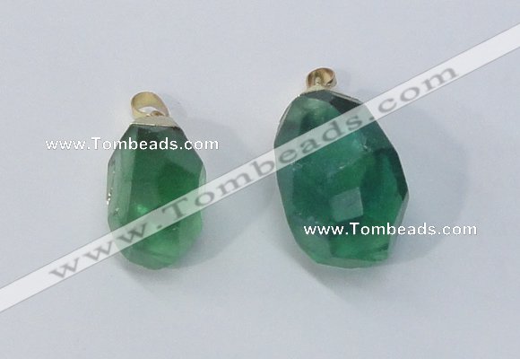 NGP3025 20*30mm – 25*40mm freeform fluorite gemstone pendants