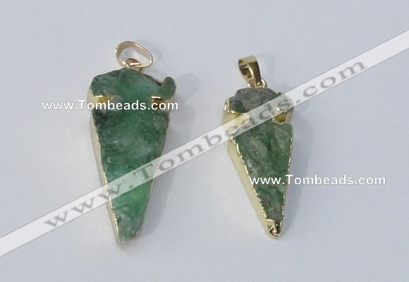 NGP3026 15*35mm – 20*50mm arrowhead fluorite gemstone pendants